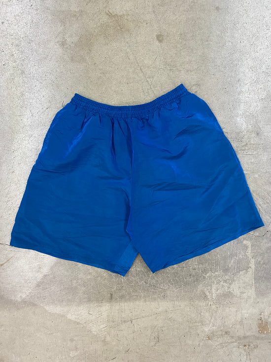 VTG Blue Elastic Waist Shorts  Sz 28x8