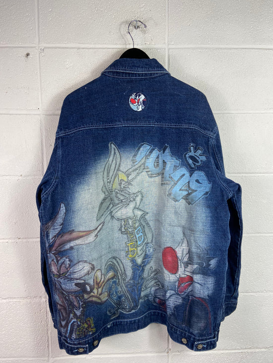 Y2K Lot 29 Looney Tunes Denim Jacket Sz XL