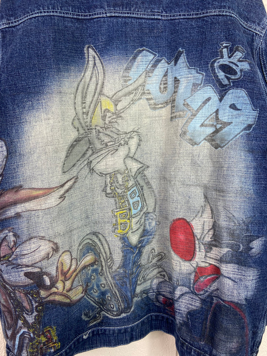 Y2K Lot 29 Looney Tunes Denim Jacket Sz XL