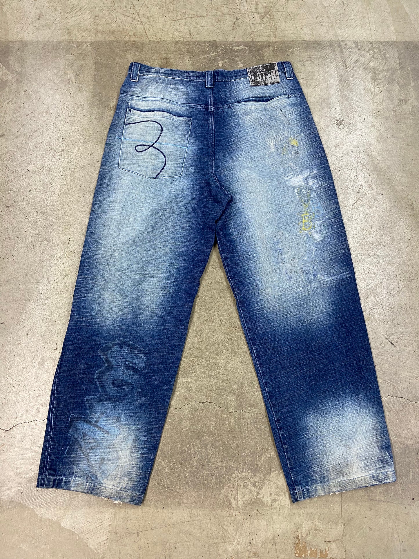 Y2K Lot 29 Looney Tunes Denim Baggy Jeans Sz 40x33