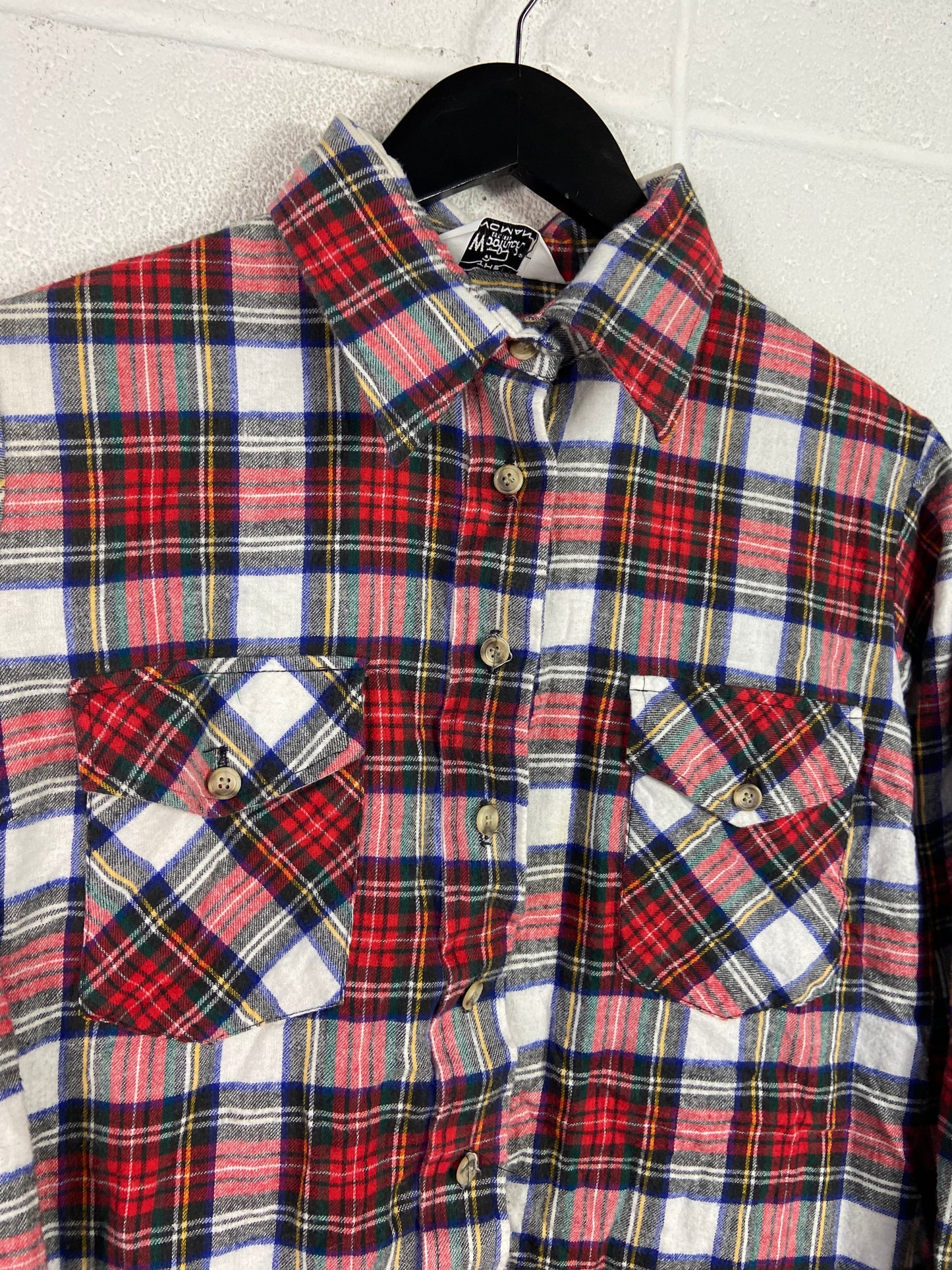 VTG Woolrich Multicolor Flannel Shirt Sz Wmns M