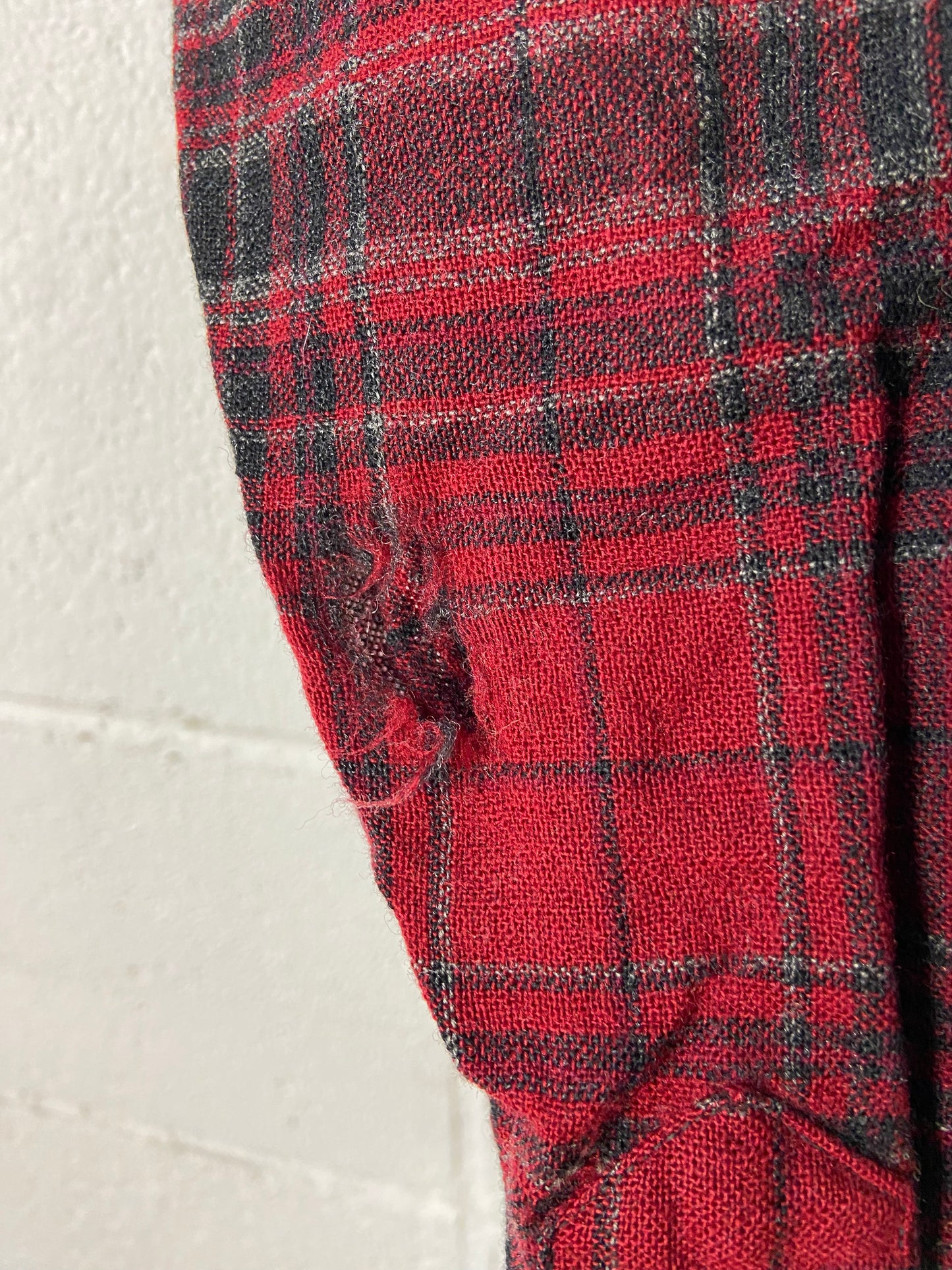 VTG Pendleton 80's Red Wool Flannel Sz M