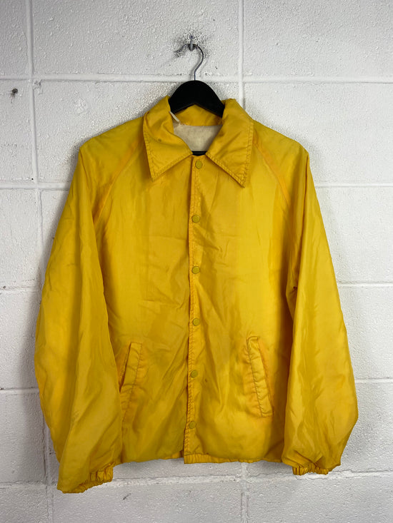 VTG San Jose Fairgrounds Speedway Yellow Coach Jacket Sz M/L