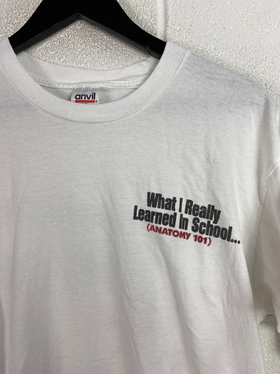 VTG What I Really Learned in School Tee Sz M