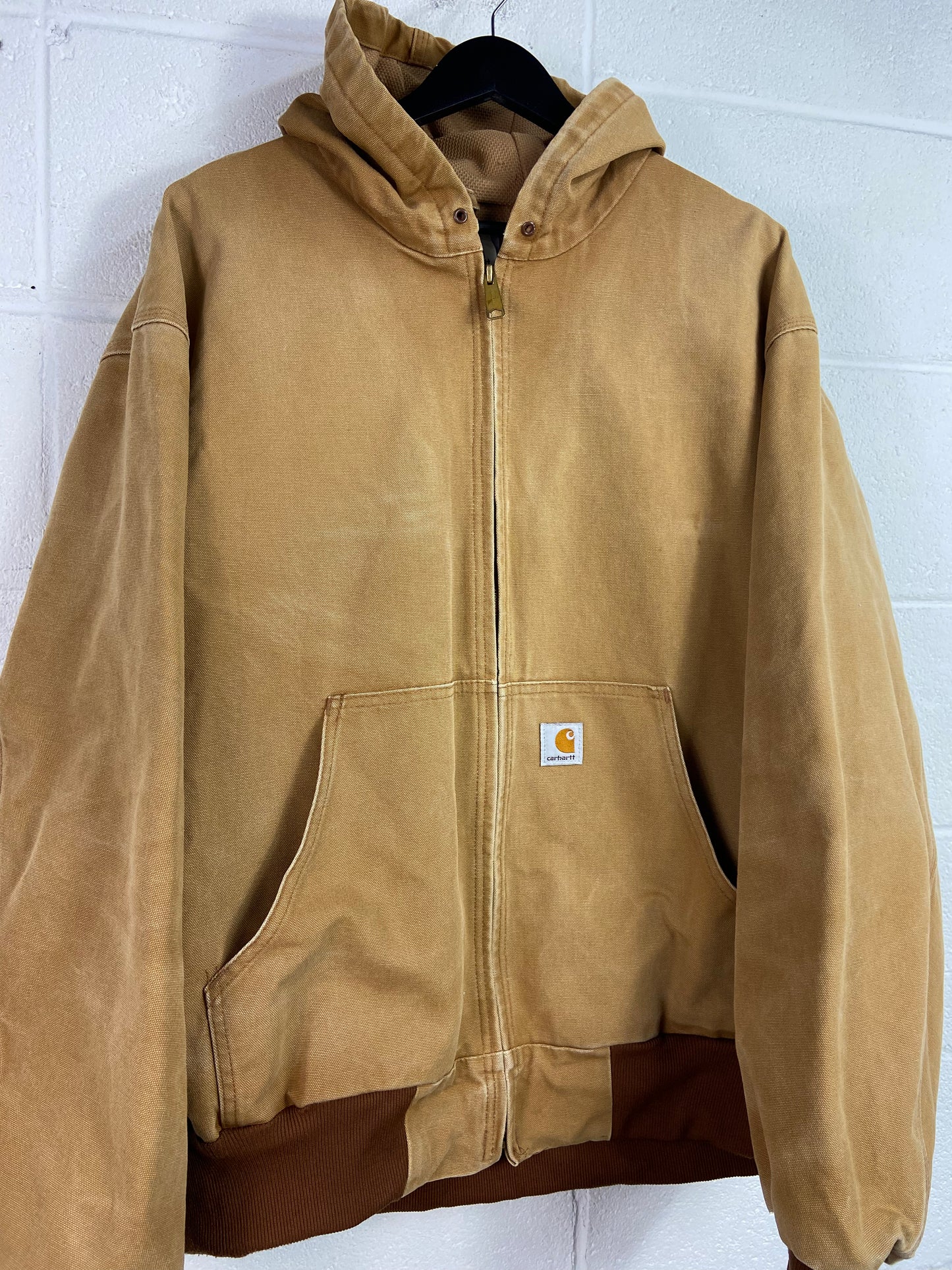 VTG Carhartt Union Made Hooded Work Jacket Sz 2XL