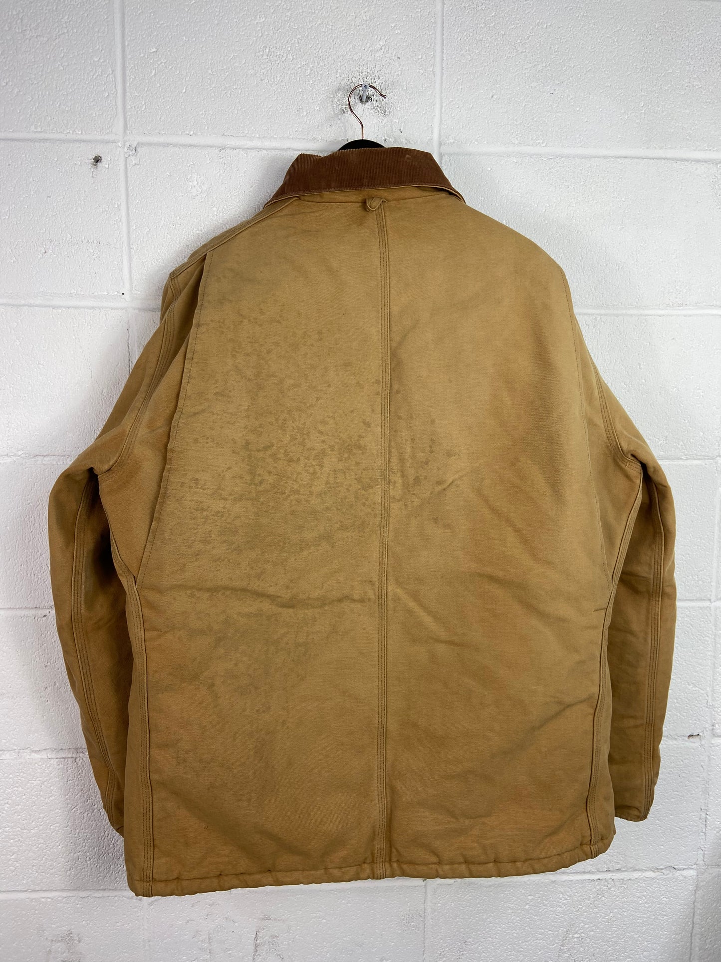 VTG Carhartt Tan Chore Khaki Jacket Sz XL