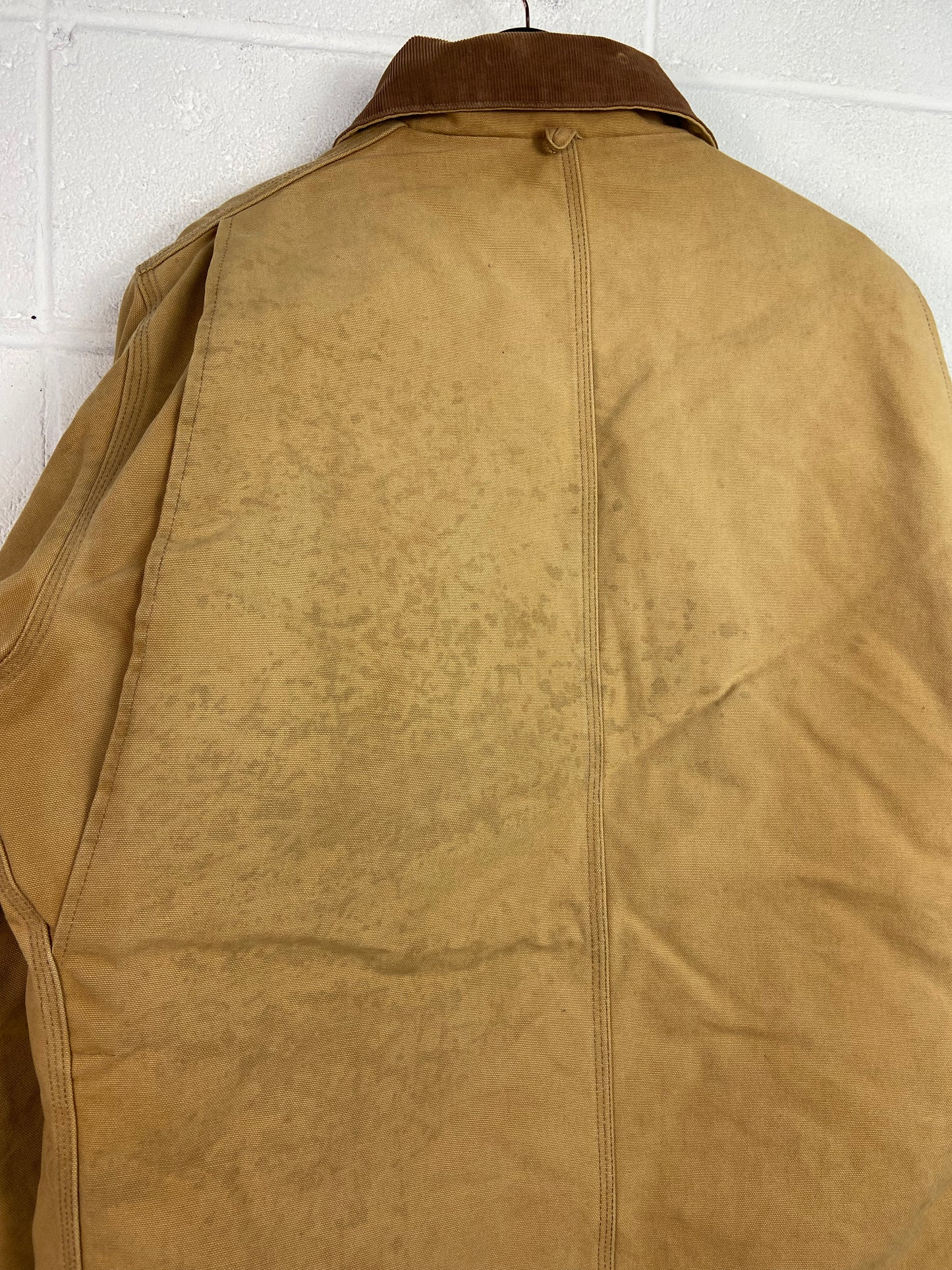 VTG Carhartt Tan Chore Khaki Jacket Sz XL