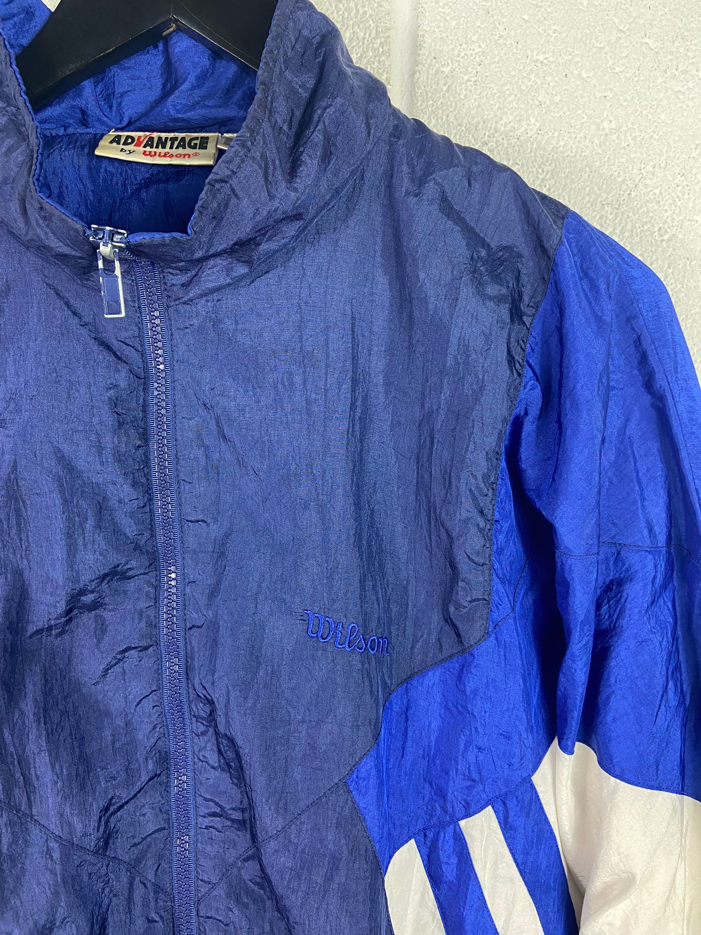 VTG Wilson Blue/White Track Jacket Sz L/XL