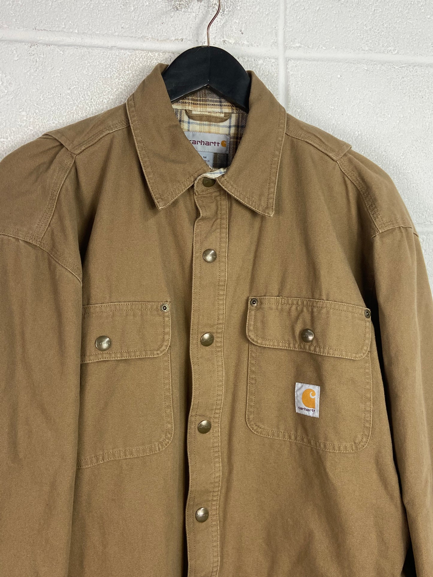 Carhartt Brown Button Up Shacket Sz M