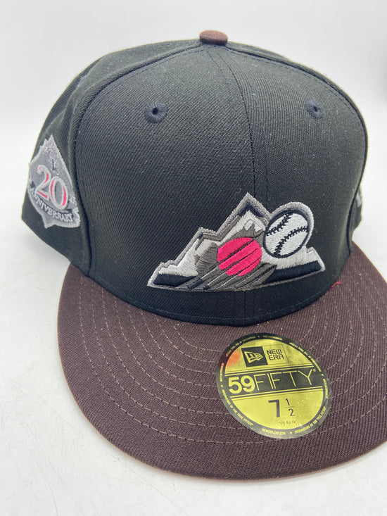 Colorado Rockies Pink/Black Fitted Hat