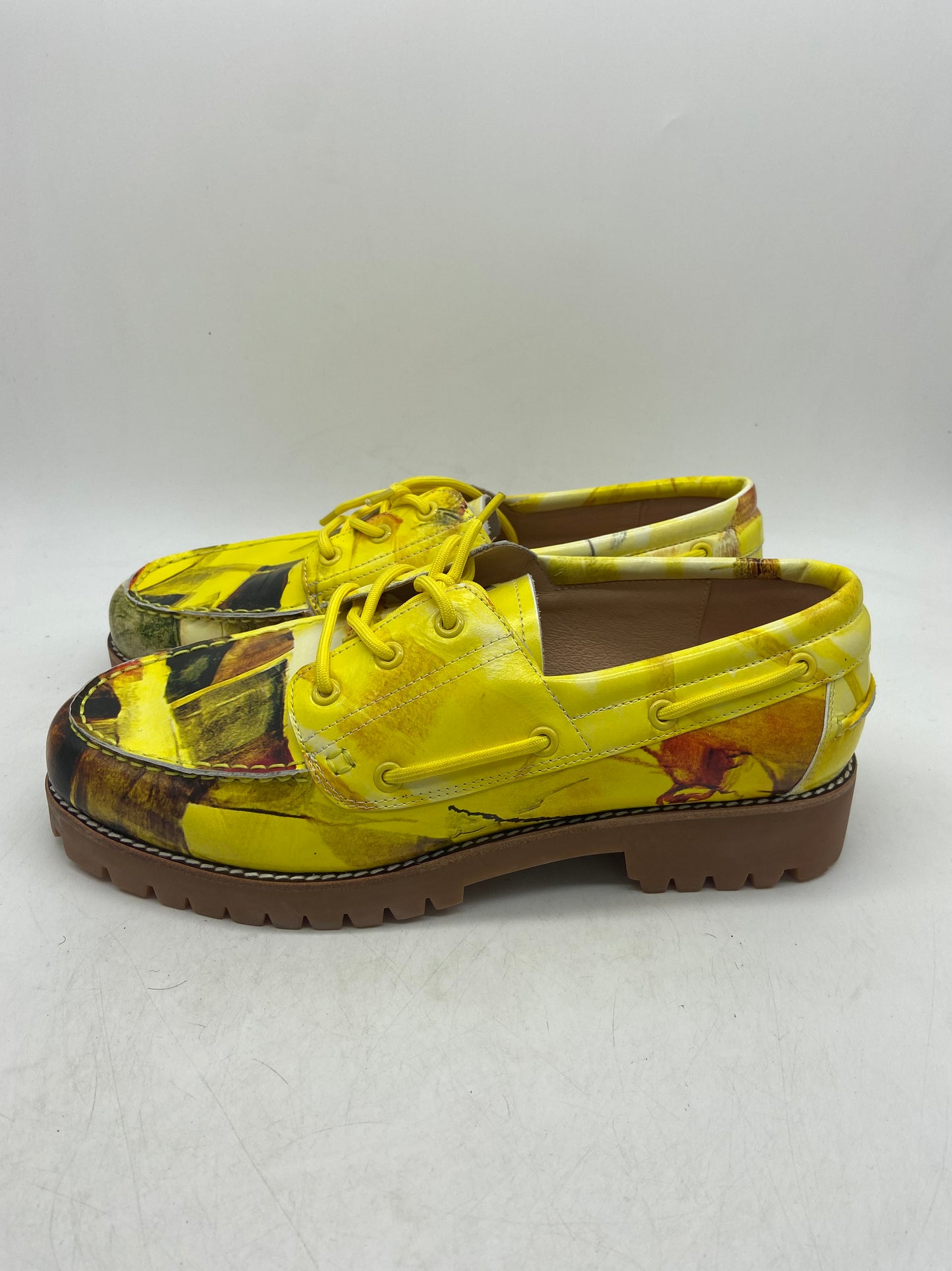 KidSuper Yellow Painted Lug Loafers Sz 9.5M/11W