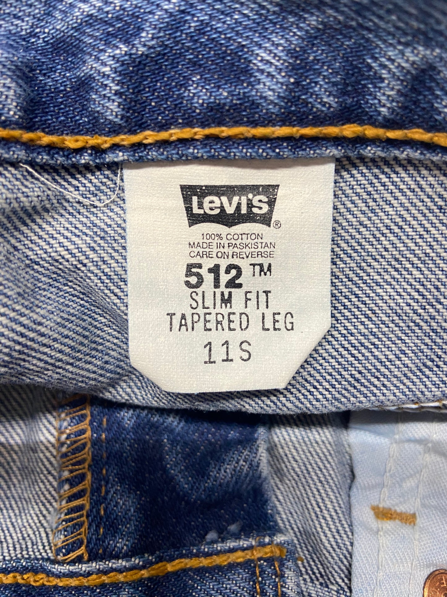 VTG Levi's 512 Slim Fit Tapered Jeans Sz 30x29