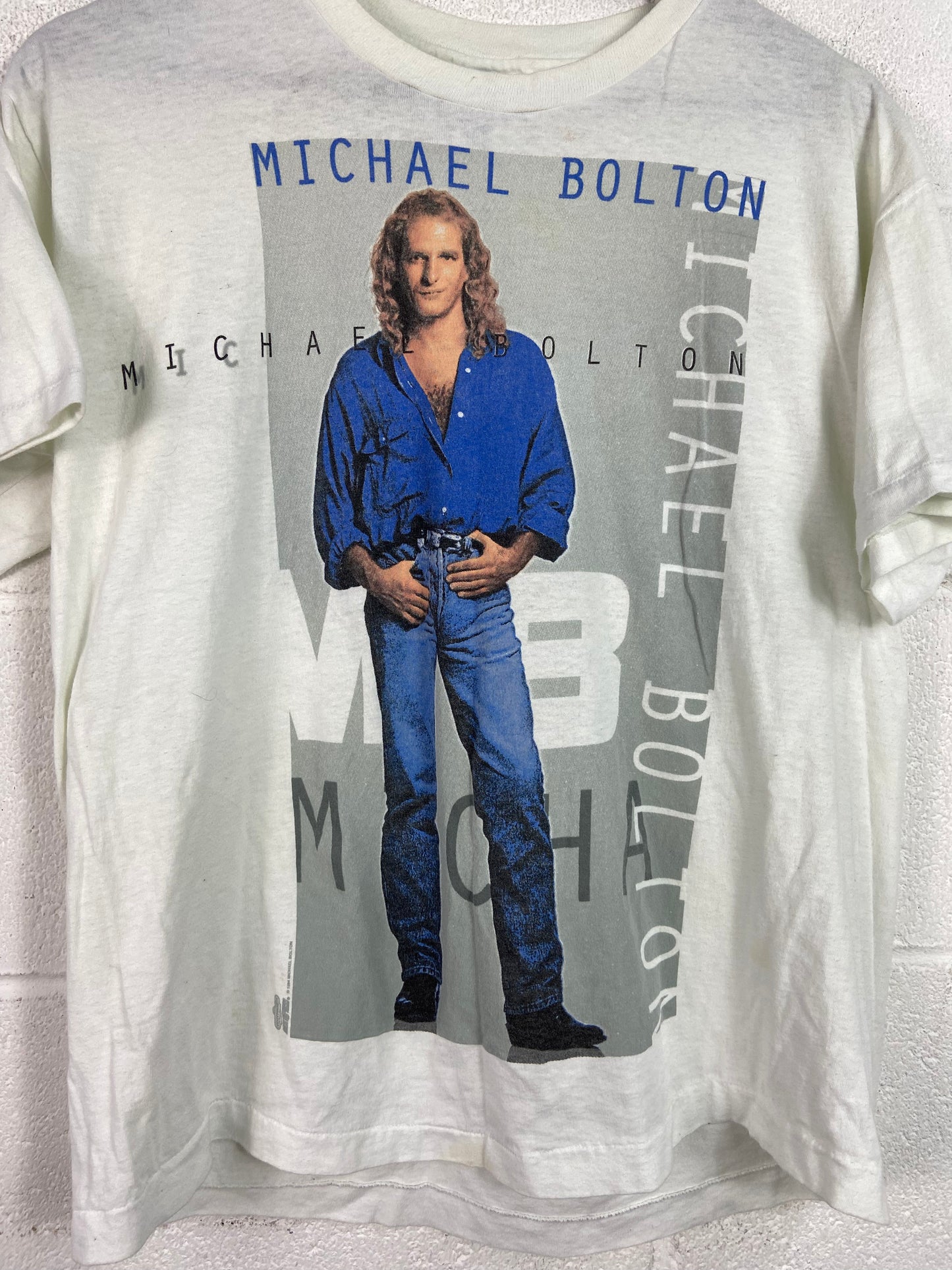 VTG Michael Bolton Portait Tee Sz S/M