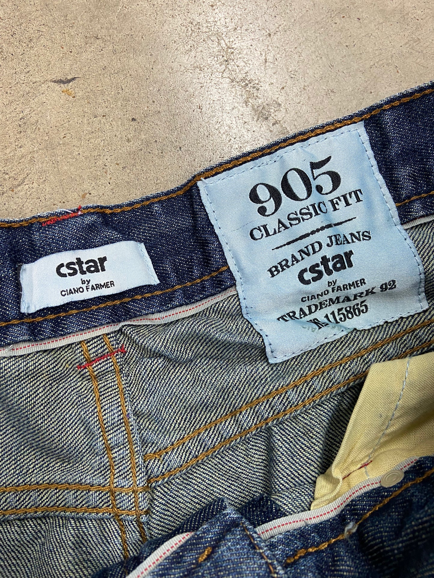 Y2K C-Star Faded Jeans Sz 35x34