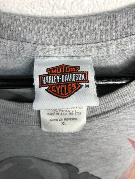 Y2K Harley Davidson Texas Skull Grey Tee Sz XL