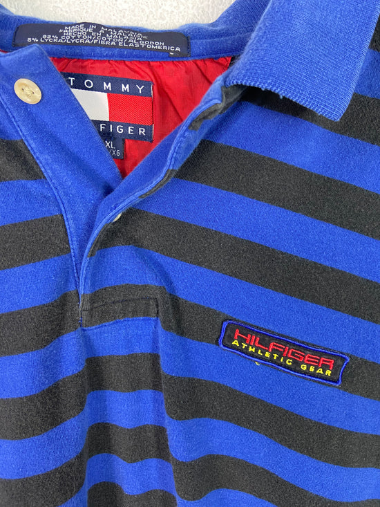 VTG Tommy Hilfiger Striped Polo Shirt Sz L