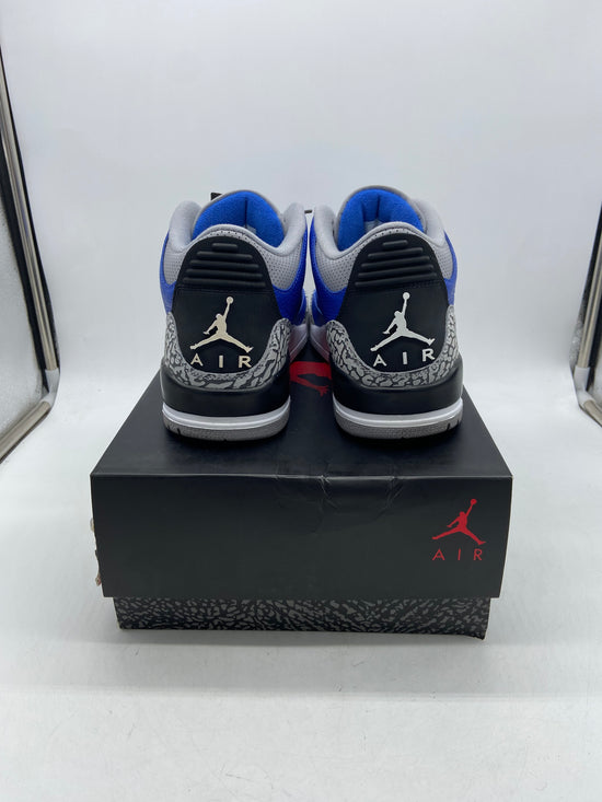 Preowned Air Jordan 3 Retro Varsity Royal Cement Sz 9M/10.5W CT8532-400