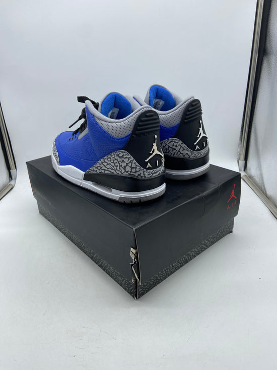 Preowned Air Jordan 3 Retro Varsity Royal Cement Sz 9M/10.5W CT8532-400