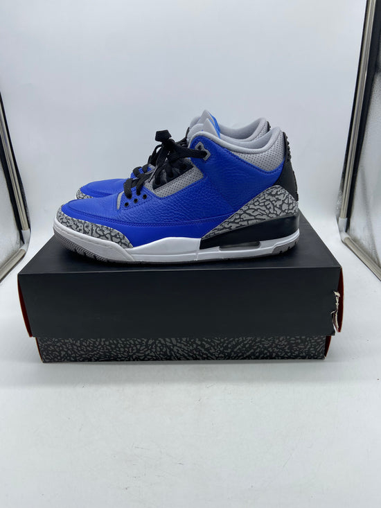 Preowned Air Jordan 3 Retro Varsity Royal Cement Sz 9M/10.5W CT8532-400