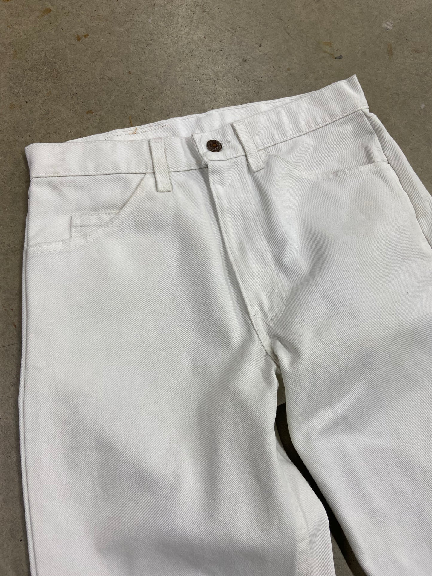 Vtg Levi's White Tab White Jeans Sz 30x34