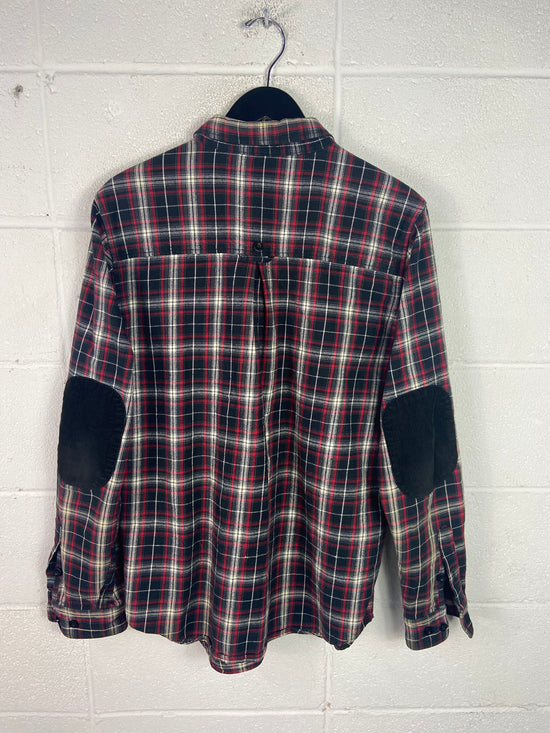 LRG Womens Flannel Red/Black Plaid Flannel Sz L