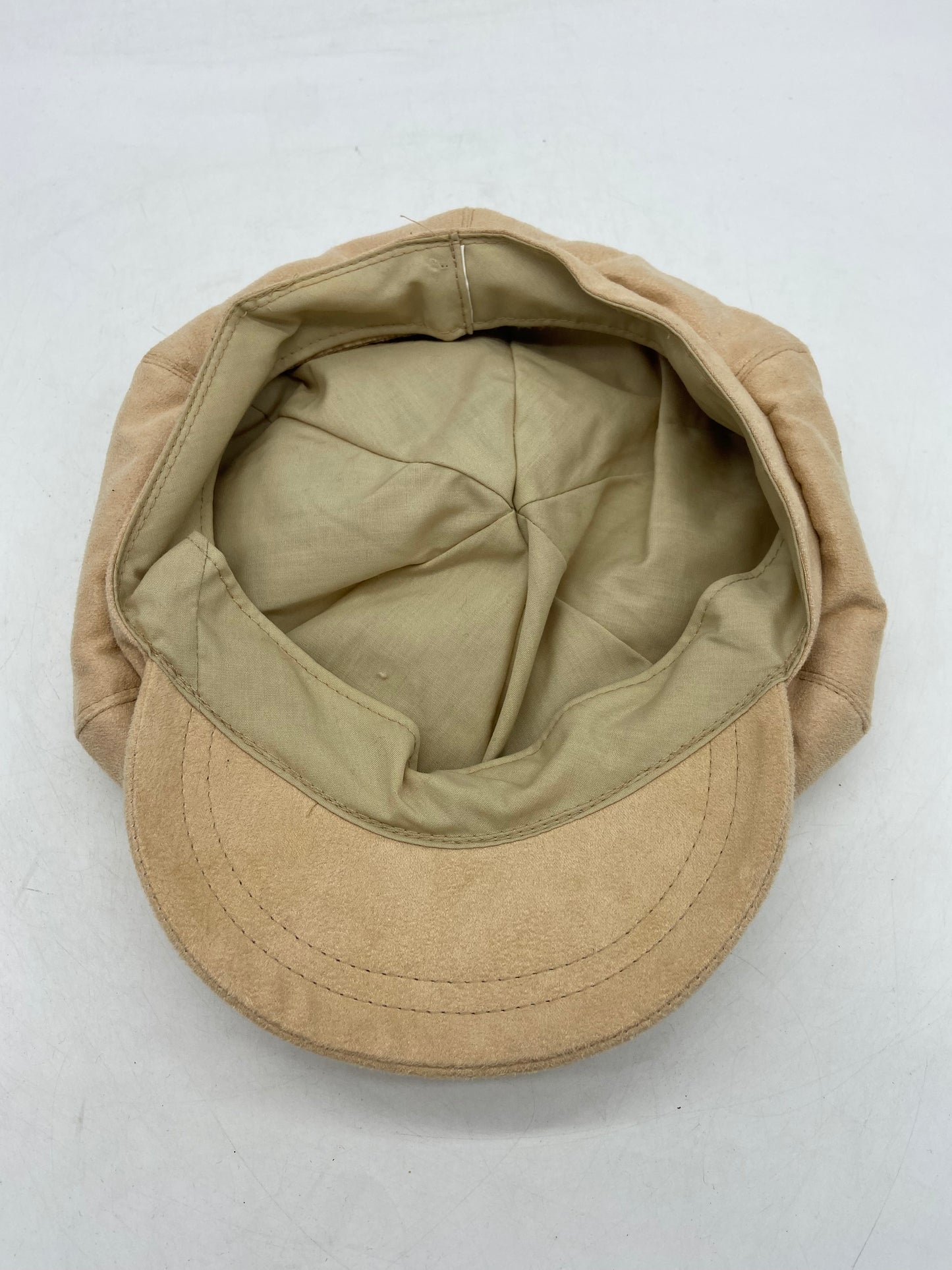 VTG Cream Suede Newsboy Hat