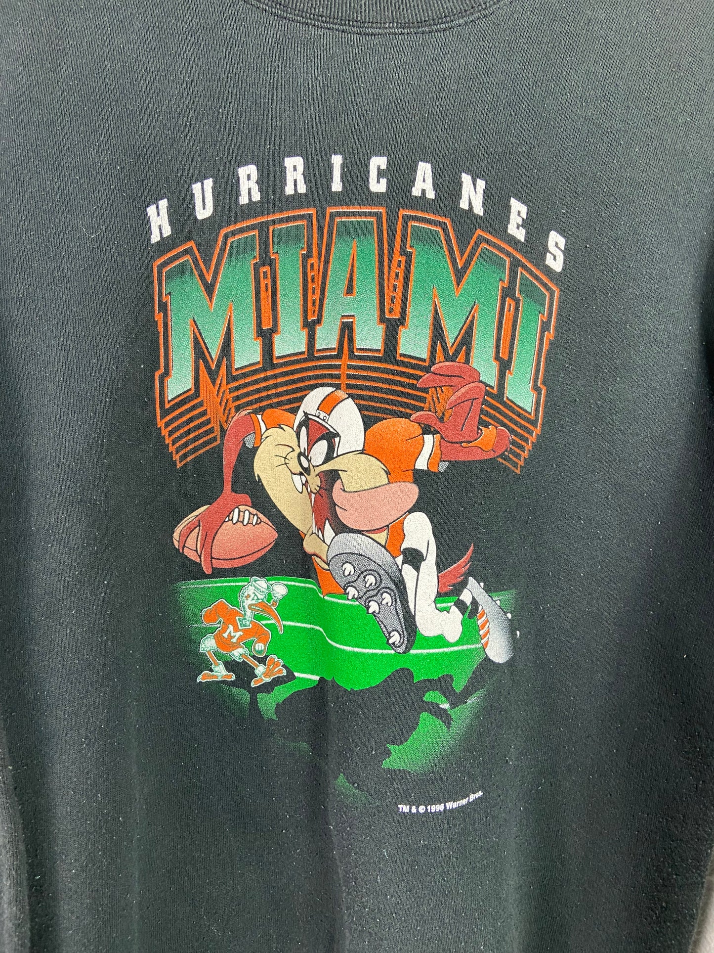 VTG Miami Hurricanes Looney Tunes Sweatshirt Sz S