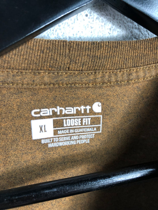 Carhartt Brown Cut Up Pocket Tee Sz XL