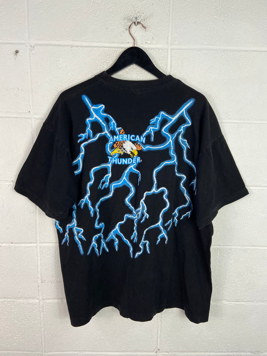 VTG American Thunder Native American Chief Tee Sz XL