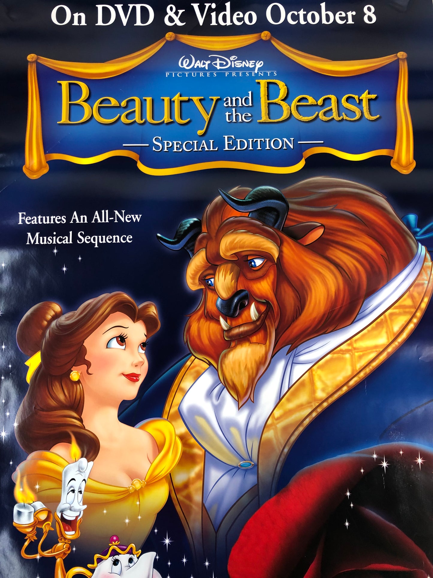 VTG Beauty and The Beast Movie Poster