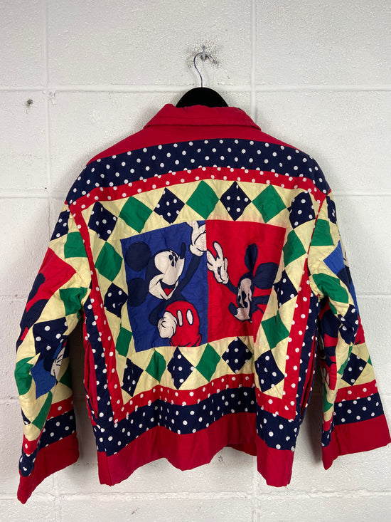 VTG Mickey Mouse Quilt Jacket Sz Women’s L