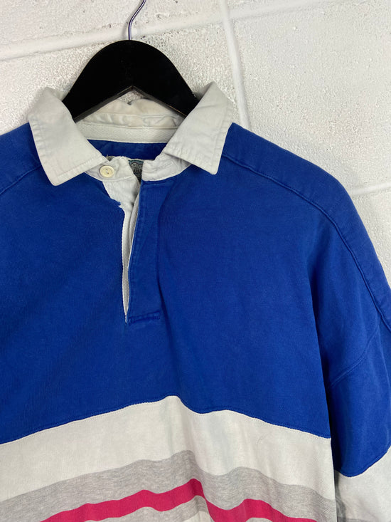 VTG Britches Blue/Pink Rugby Shirt Sz L/XL