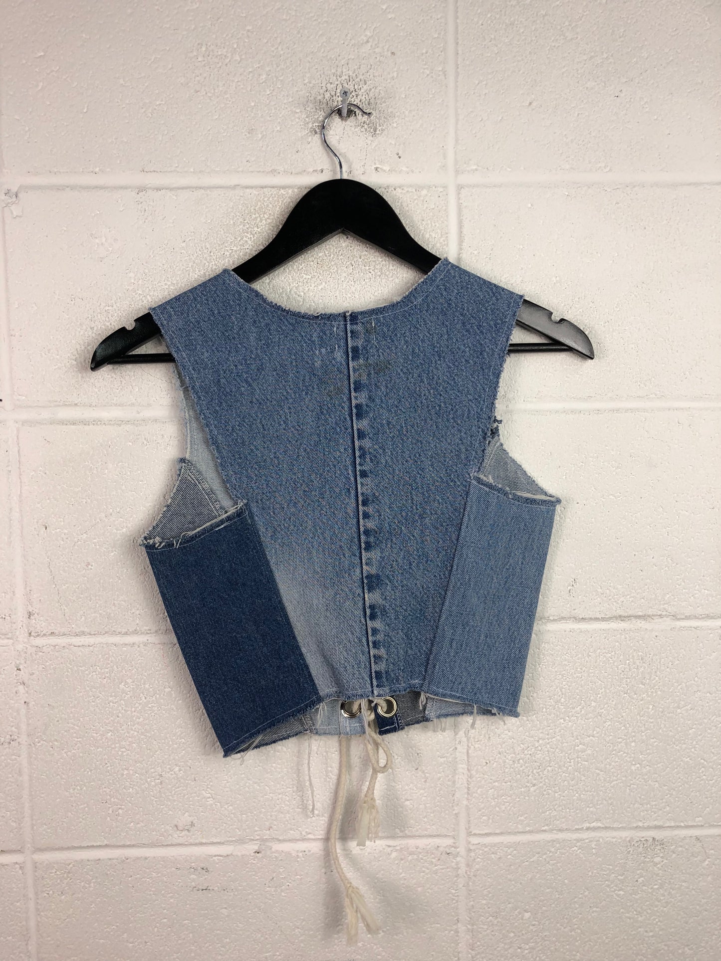 Denim Donna Denim Patchwork Corset Sz S