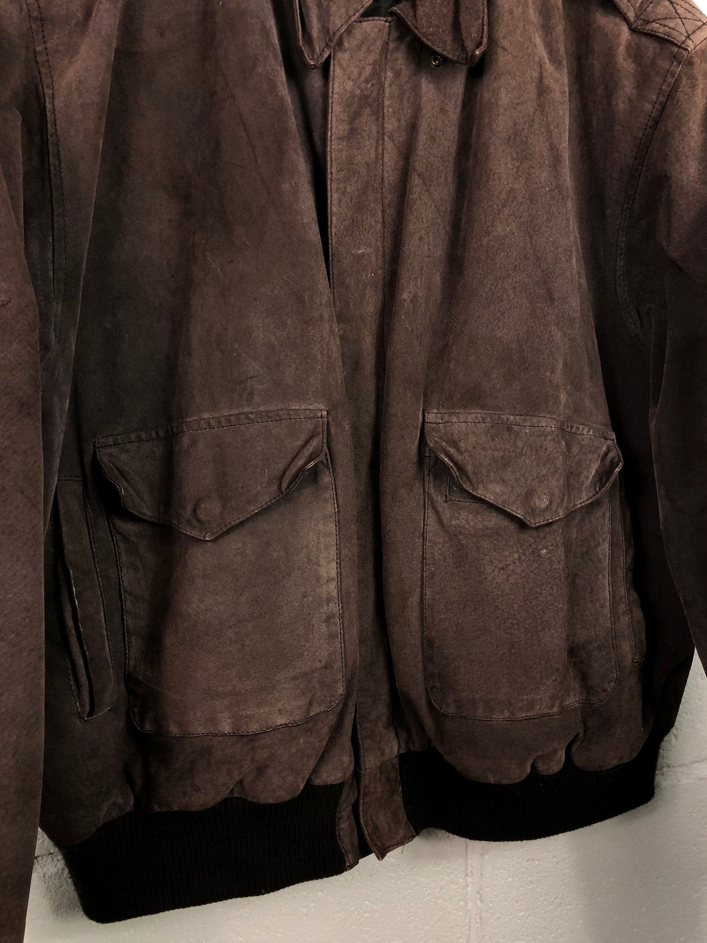 VTG G-3 Suede Bomber Sz XXL