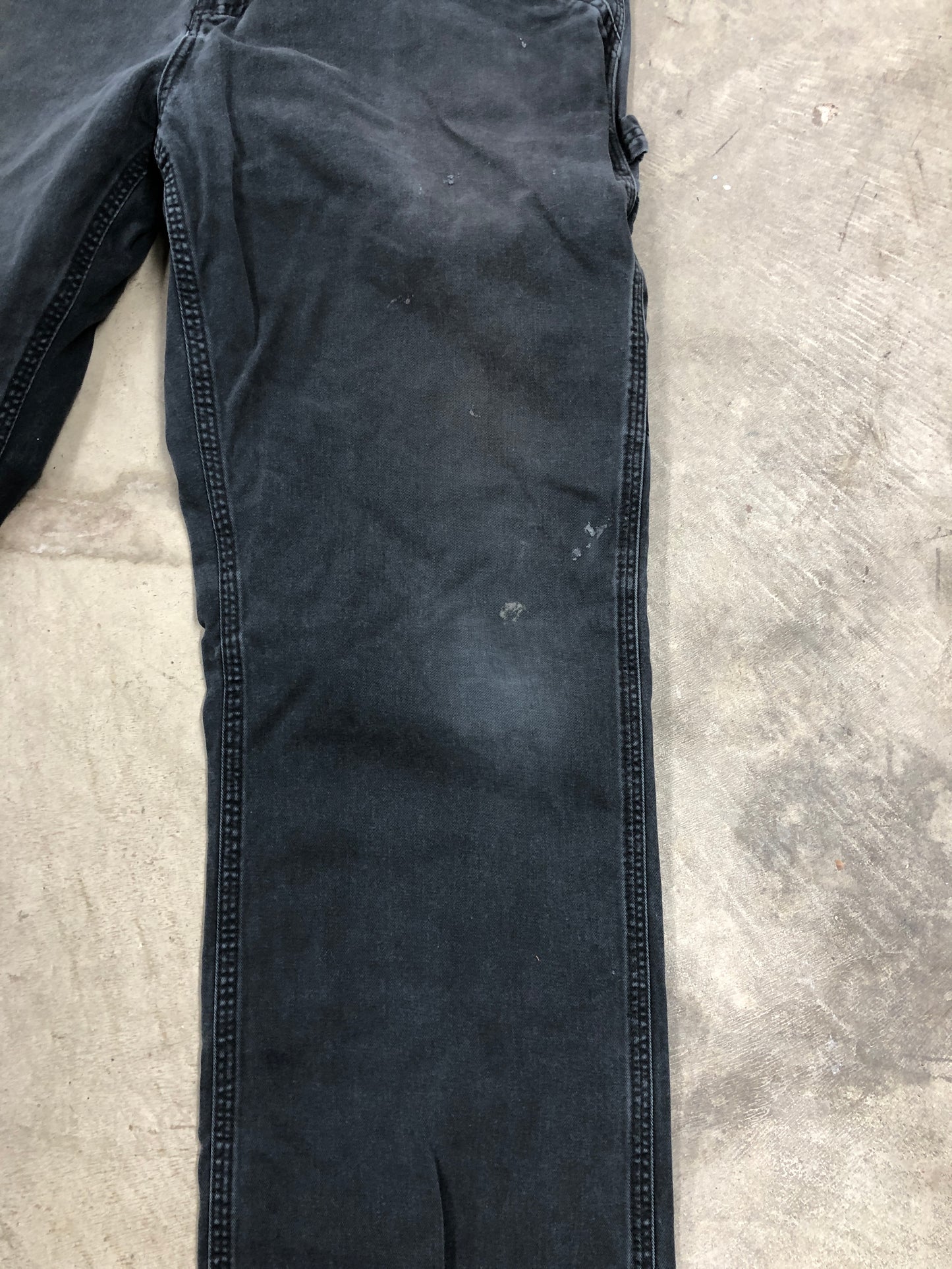 VTG Black Carhartt Carpenter Pants Sz 34x32