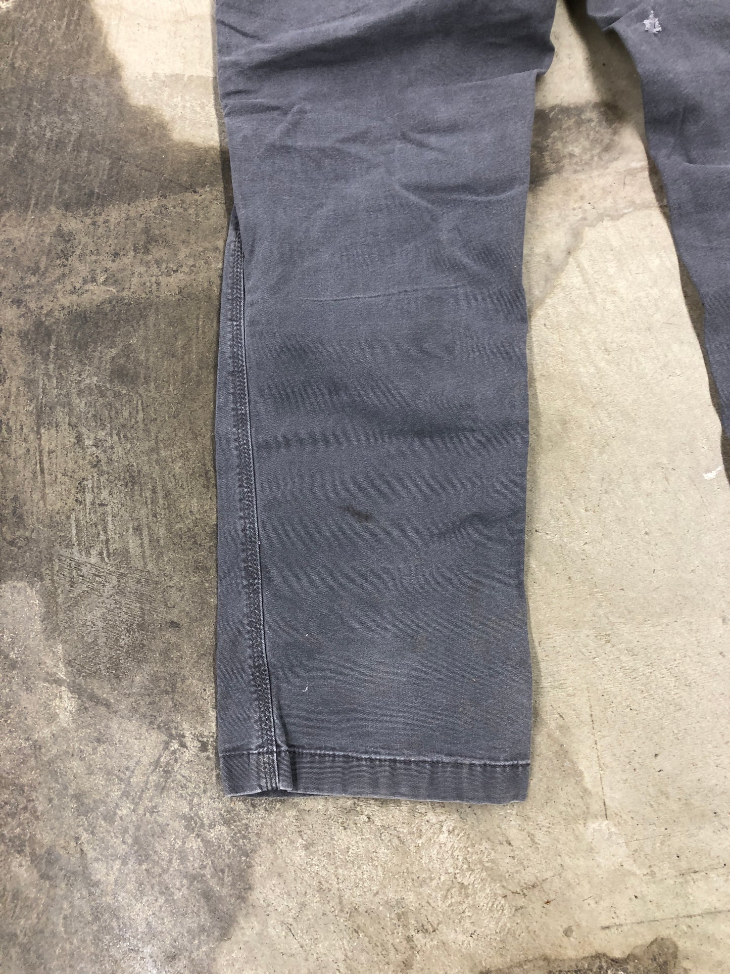 Y2K Carhartt Relaxed Fit Distressed Grey Jeans Sz 36x34