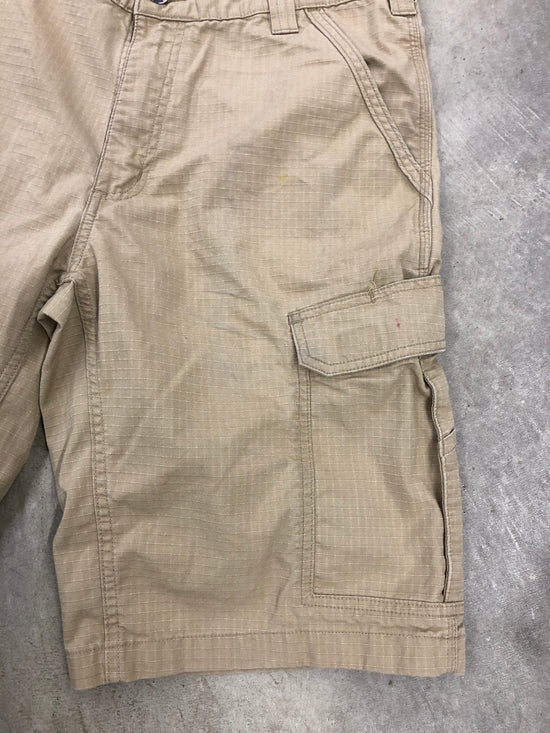 Y2K Carhartt Tan Canvas Cargo Shorts Sz 34