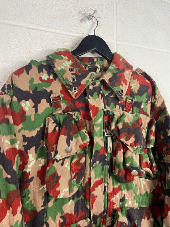 VTG Belgian Military Camo Jacket Sz XL