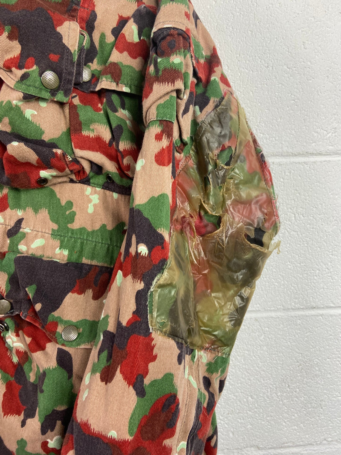 VTG Belgian Military Camo Jacket Sz XL