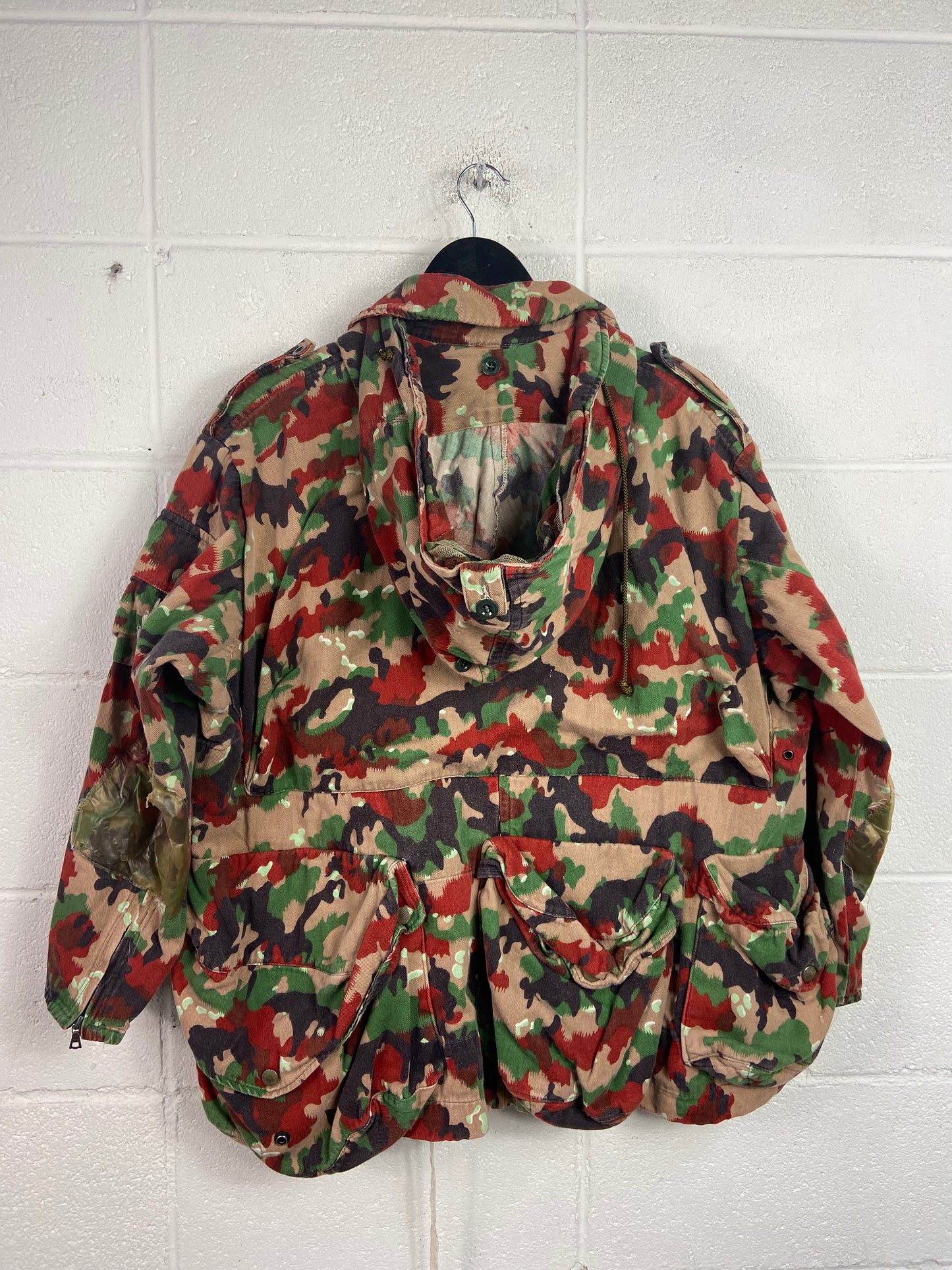 VTG Belgian Military Camo Jacket Sz XL