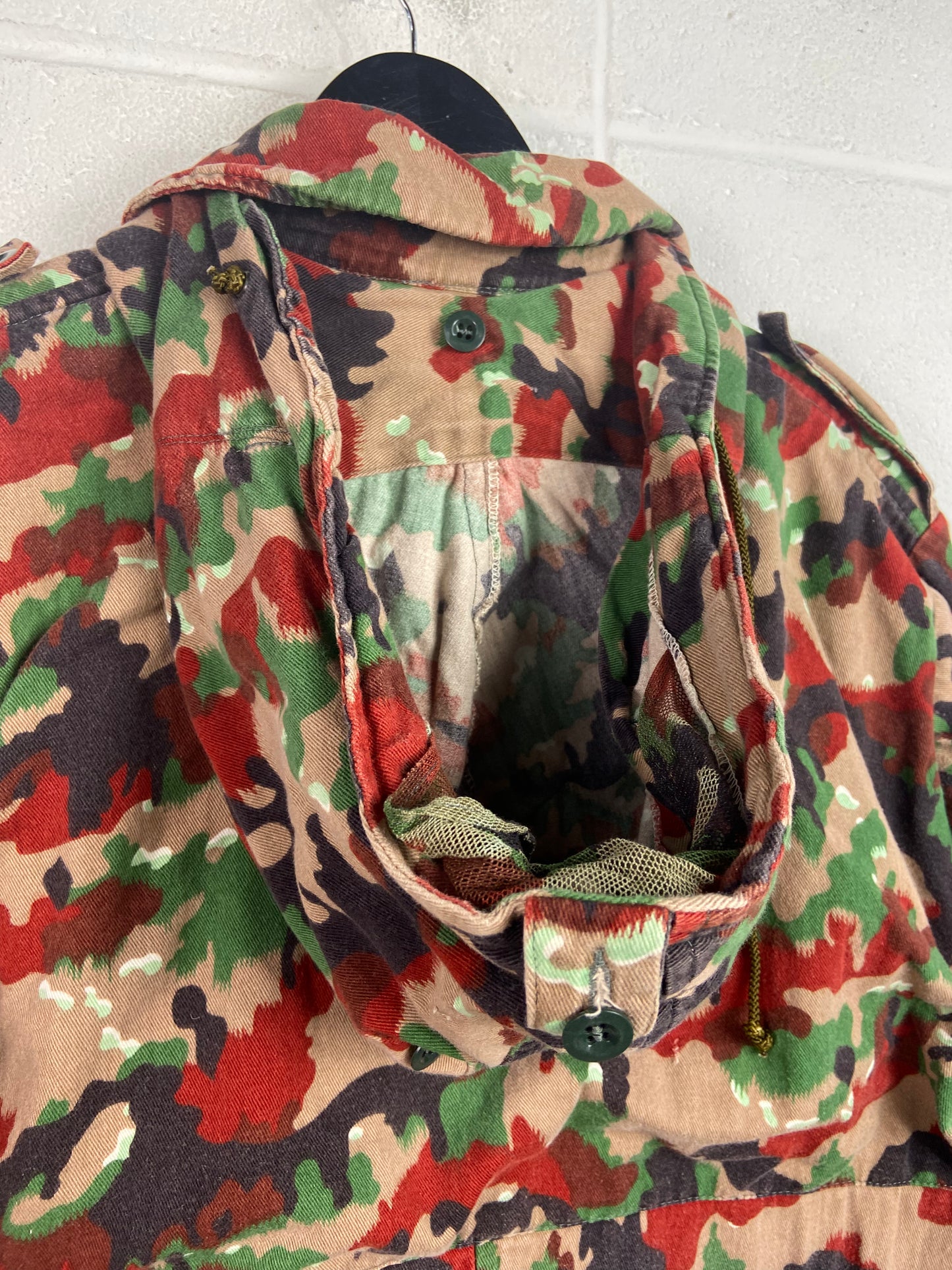 VTG Belgian Military Camo Jacket Sz XL