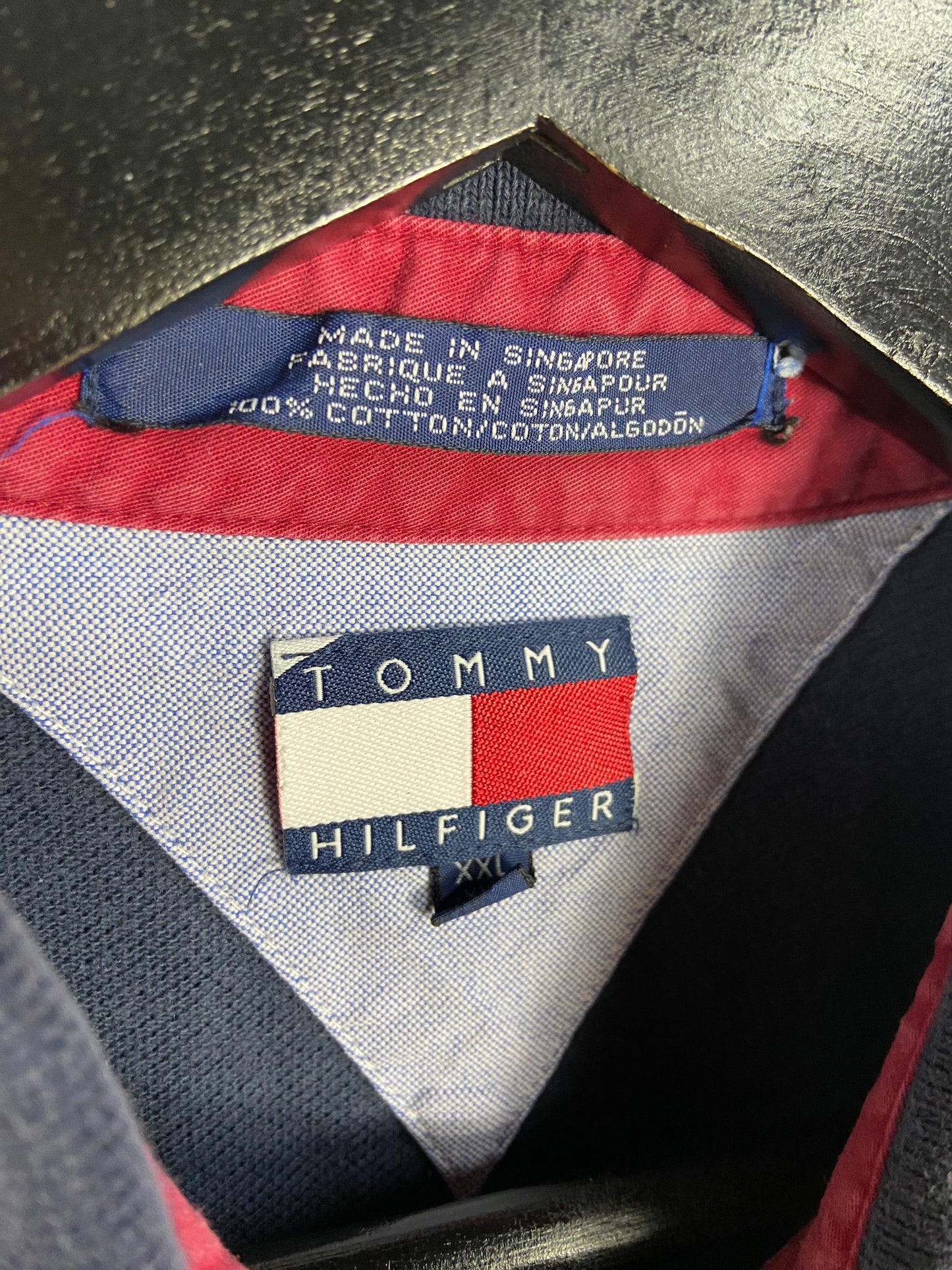 VTG Tommy Hilfiger Colorblock Polo Shirt Sz XL/XXL