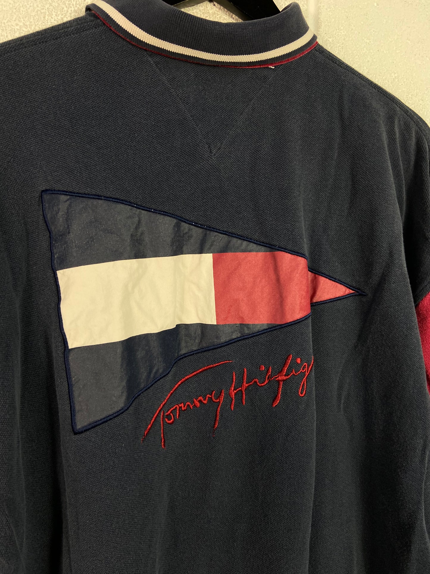 VTG Tommy Hilfiger Colorblock Polo Shirt Sz XL/XXL