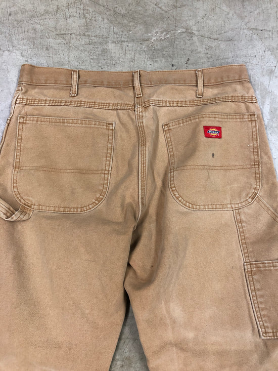 Preowned Dickies Washed Tan Carpenter Jeans Sz 36x30