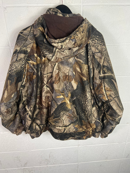 VTG Woolrich Reversible Camo Hooded Coat Sz XL