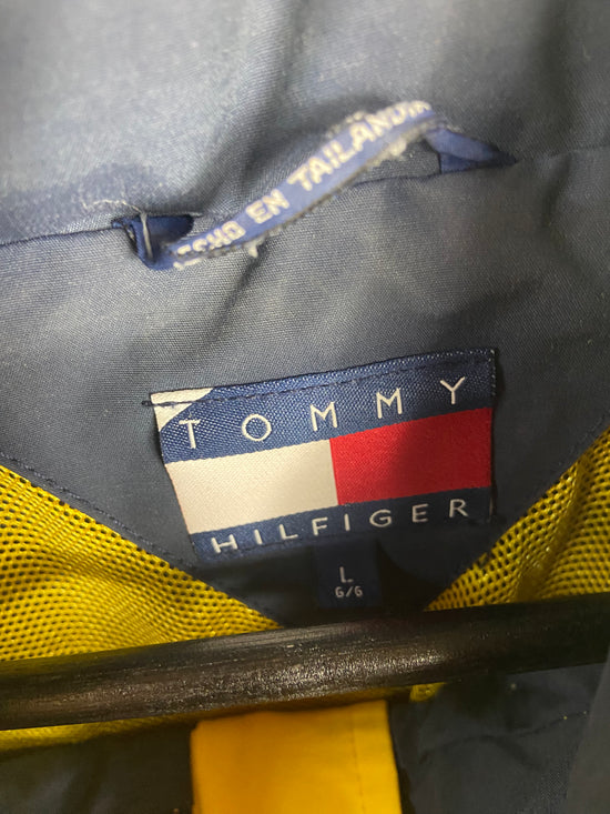 VTG Tommy Hilfiger Hooded Rain Jacket Sz L