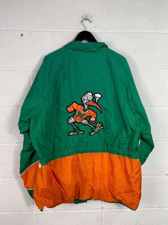 VTG Miami Hurricanes Conic Enterprise Windbreaker Sz XL