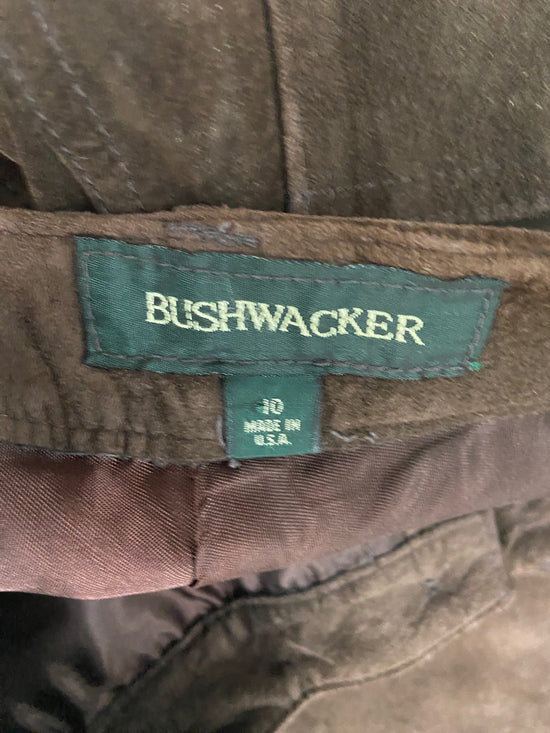 VTG Bushwacker Brown Leather Pants Sz 28x28