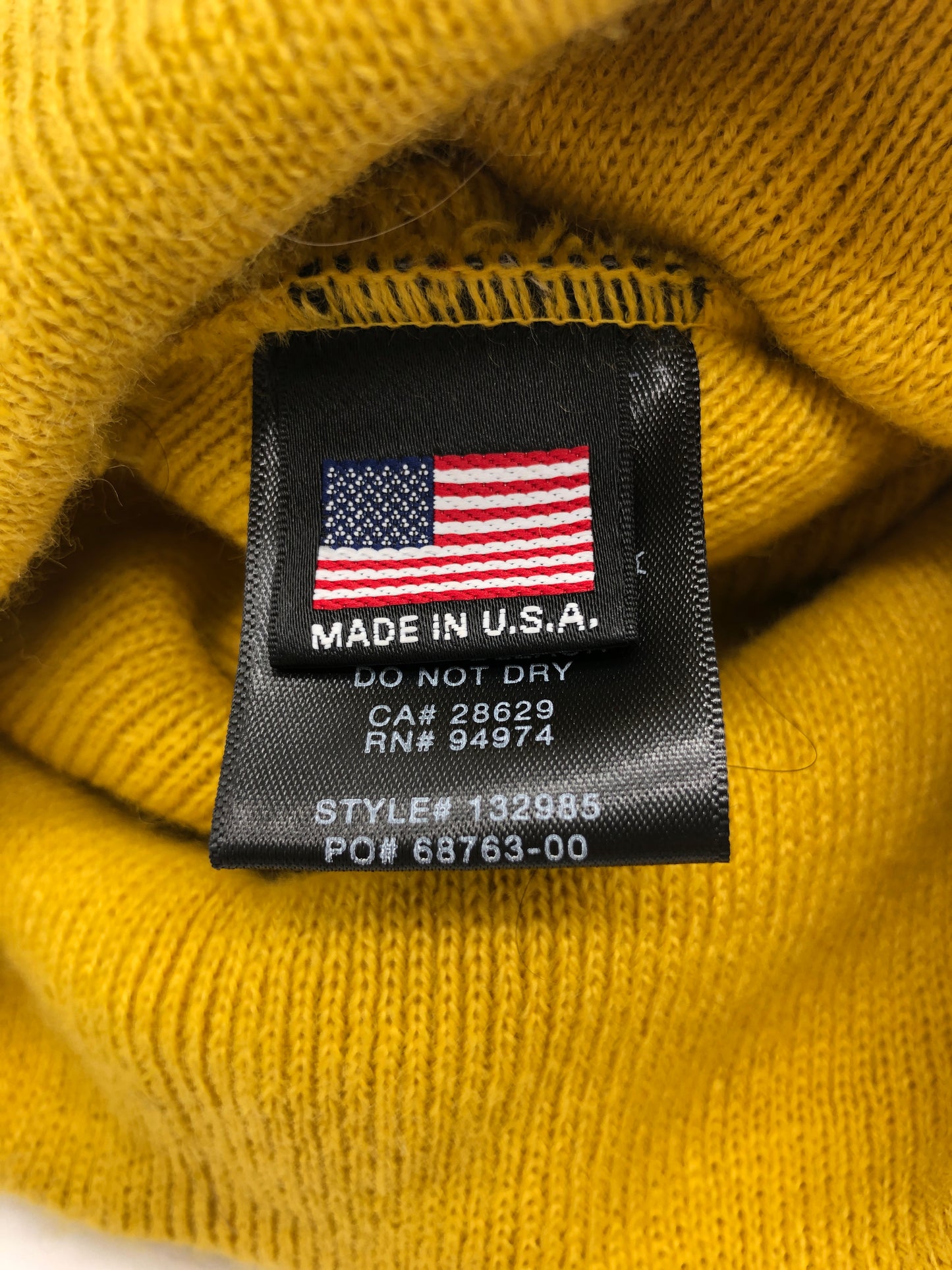 Preowned Yellow Stussy Beanie