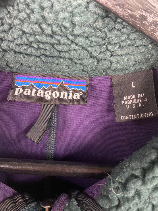 Y2K Patagonia x Deep Pile Green Sherpa Thermal Jacket Sz L